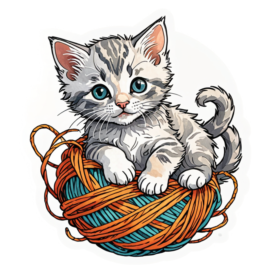 Yarn Cat — cat stickers