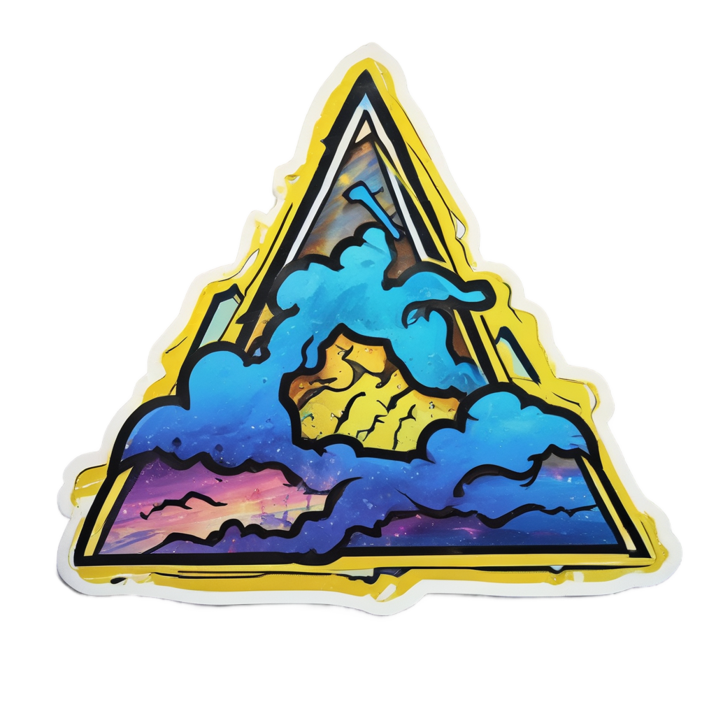 Caution Lightning Strike — danger symbol stickers
