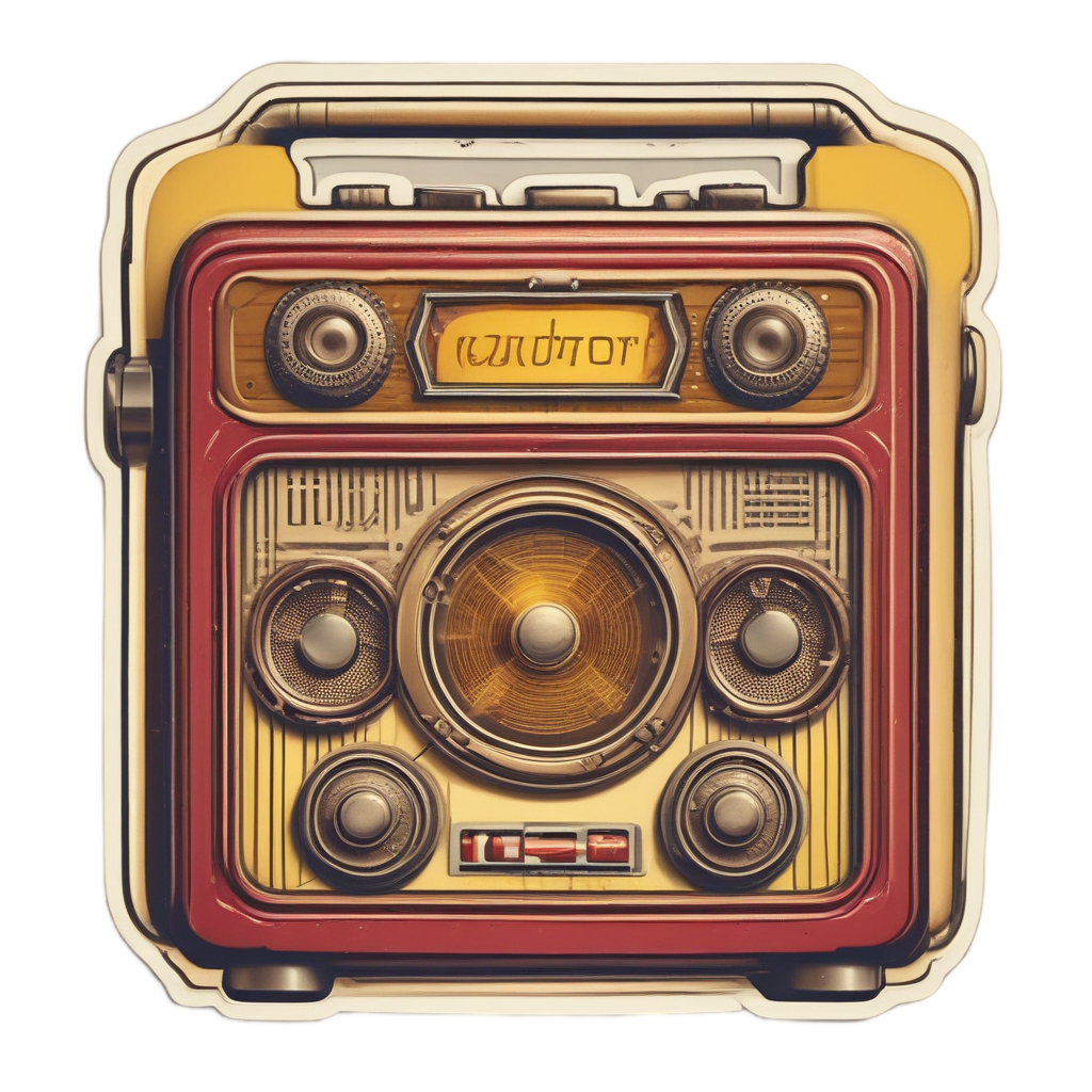 Caution Radio Head — danger symbol stickers