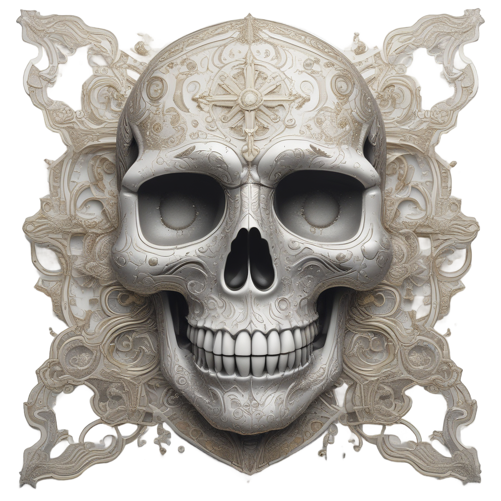 Celestial Bone Skull — skull & crossbones stickers