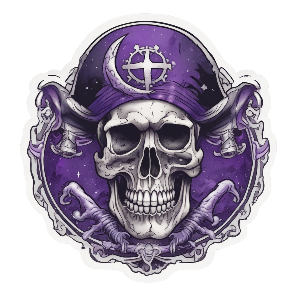 Celestial Buccaneer — skull & crossbones stickers