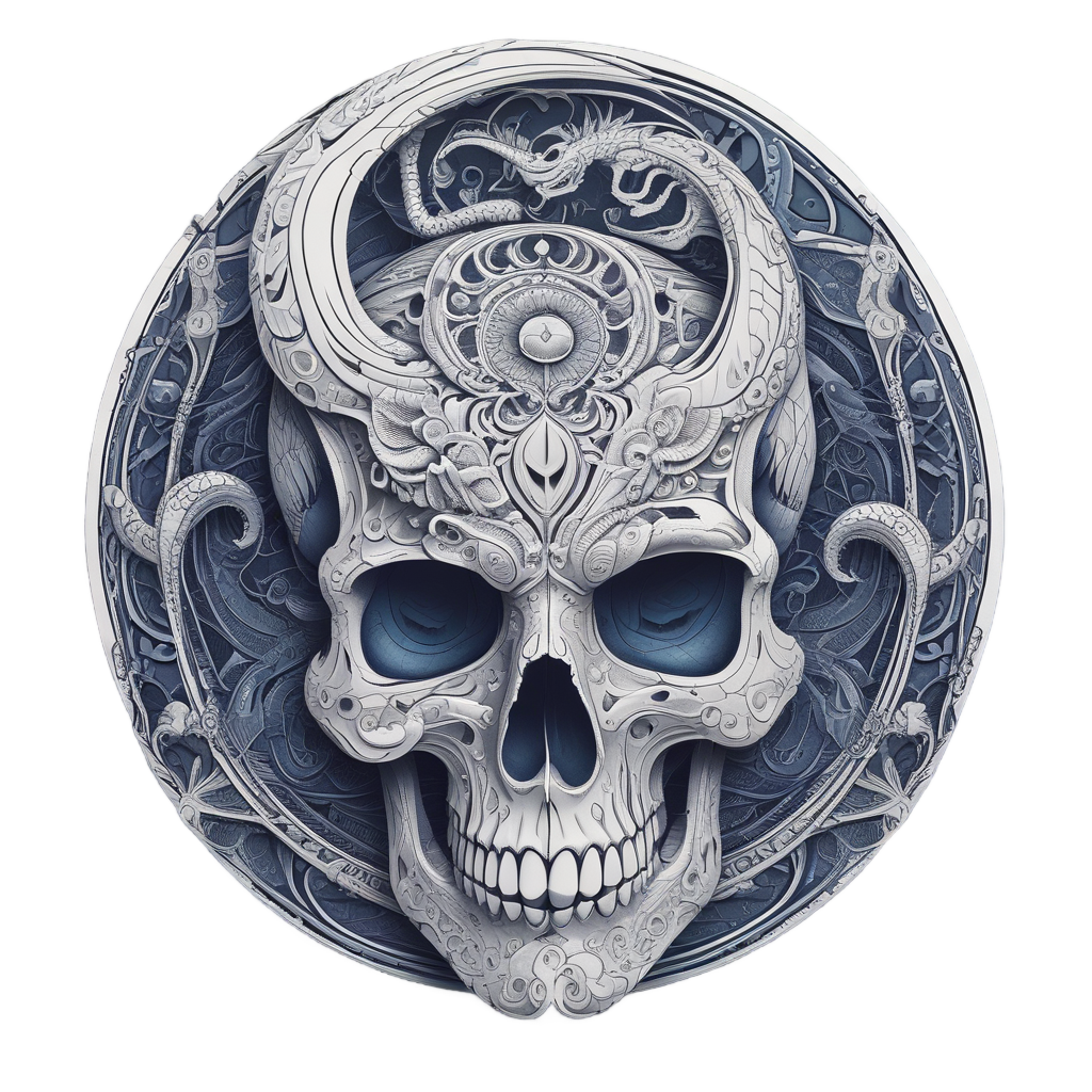 Celestial Coil Embrace — moon stickers