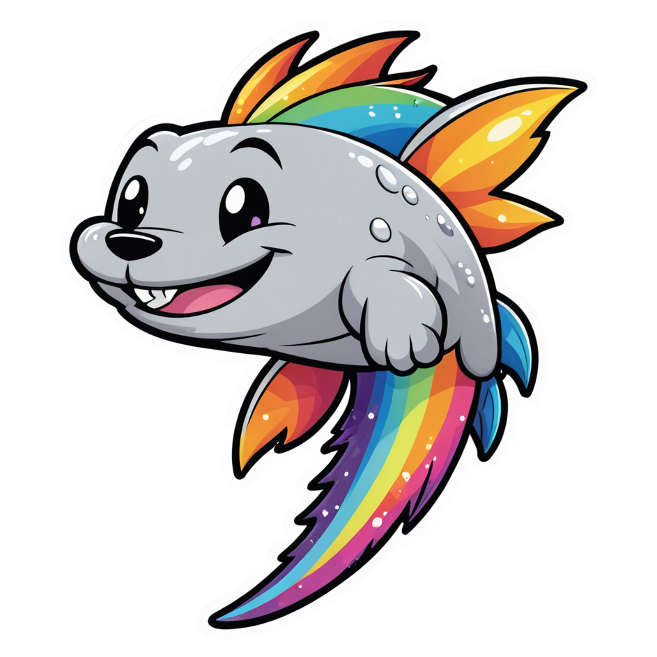 Happy Comet (holographic) — celestial stickers
