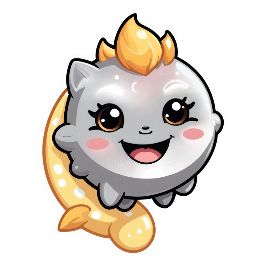 Happy Comet (kawaii) — celestial stickers
