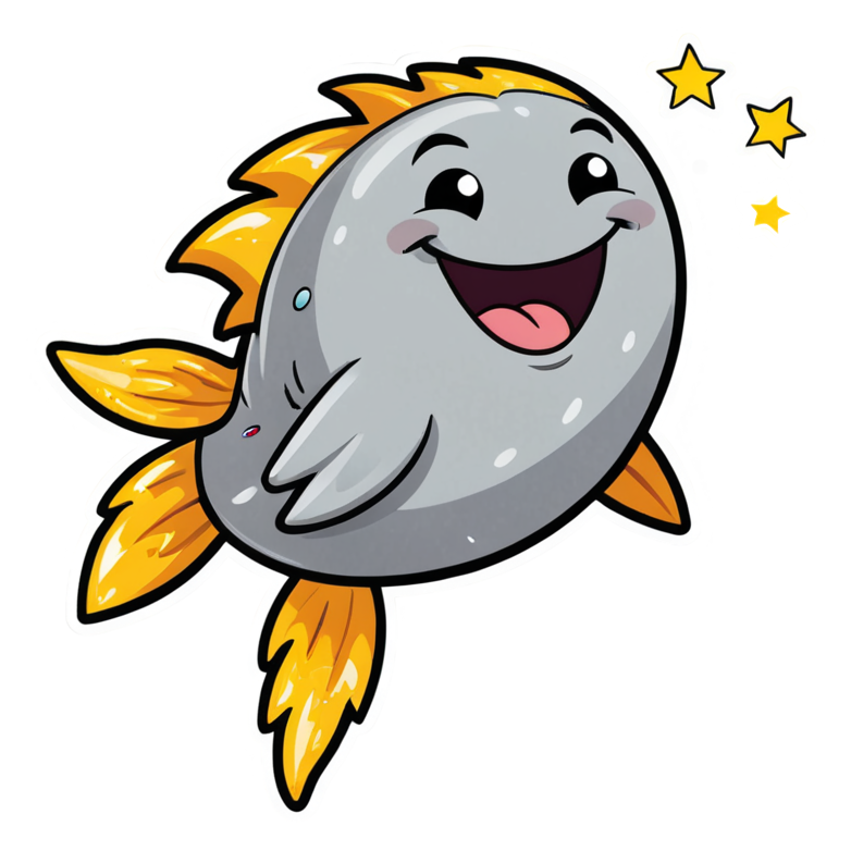 Happy Comet (lineart) — celestial stickers