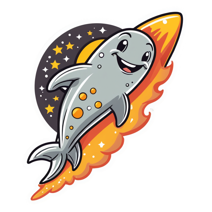 Happy Comet (retro) — celestial stickers