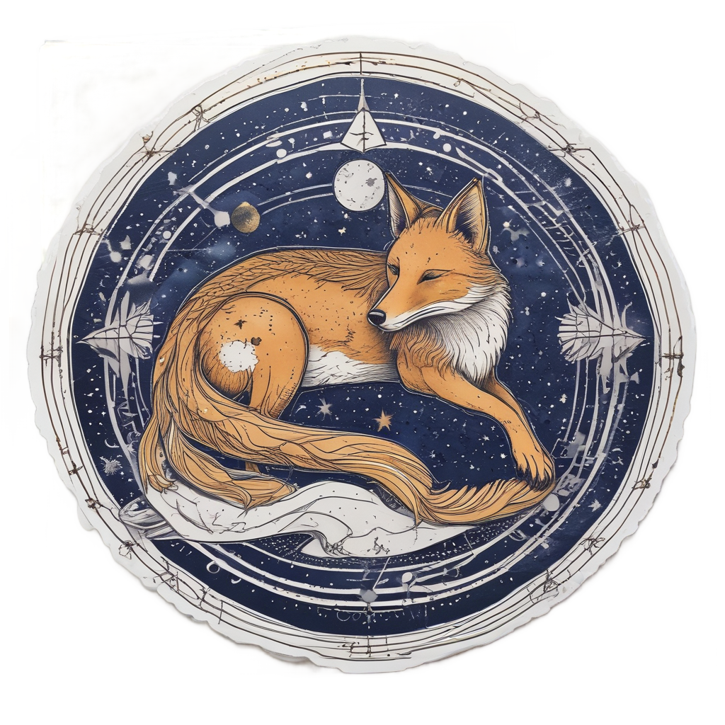 Celestial Fox Dream — celestial nursery stickers