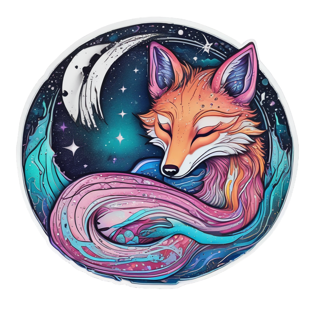 Celestial Fox Dreamer — woodland nursery stickers