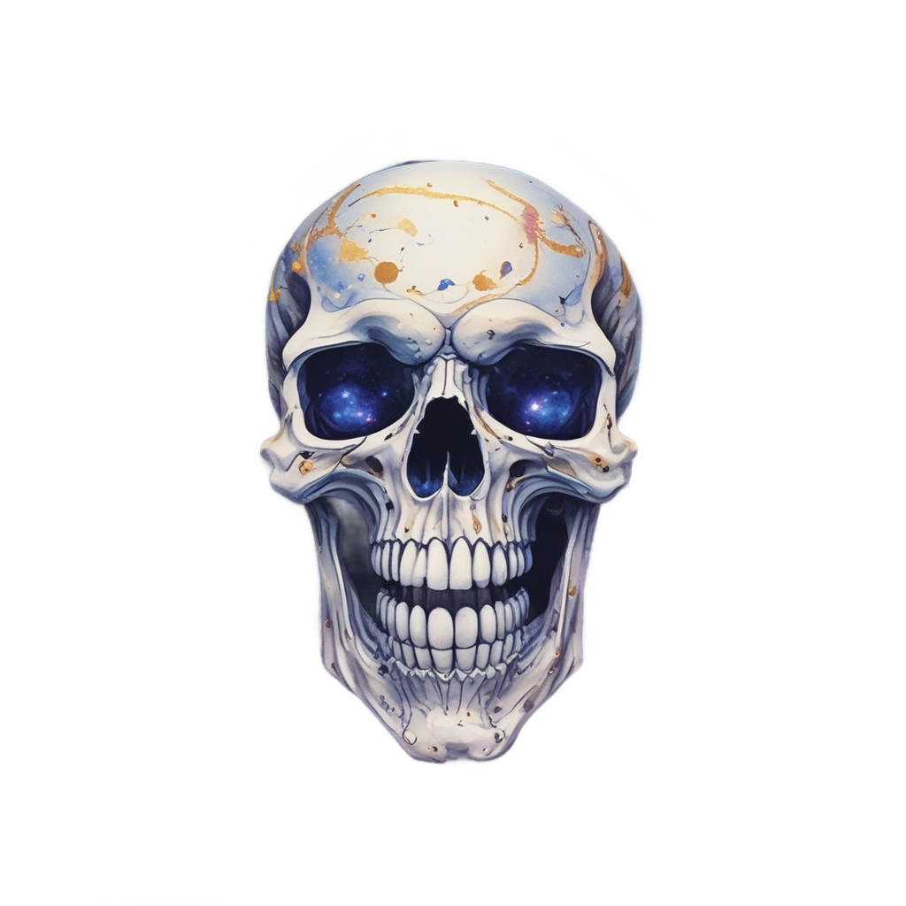 Celestial Galaxy Skull — galaxy stickers
