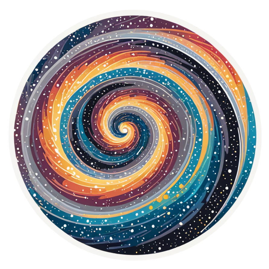 Galaxy Swirl (holographic) — celestial stickers