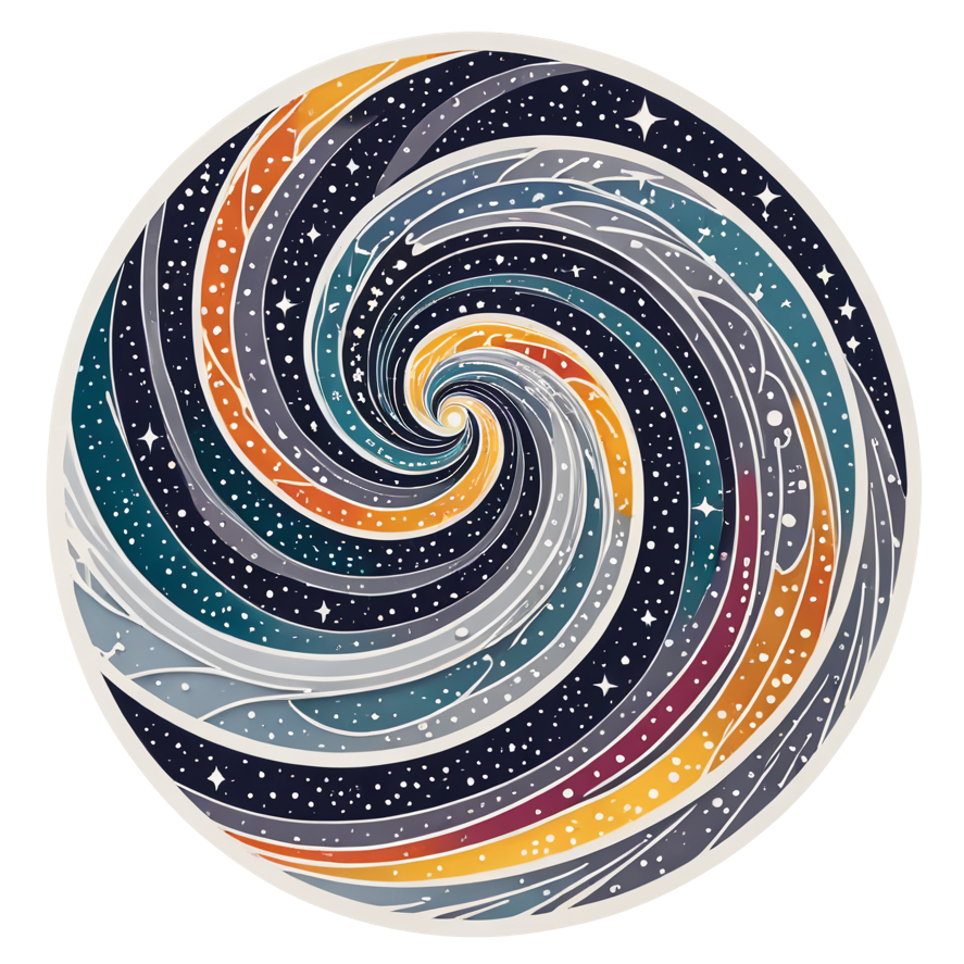 Galaxy Swirl (papercut) — celestial stickers