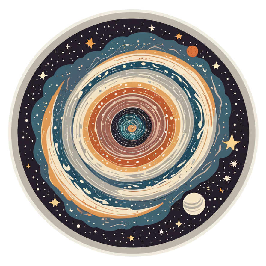 Galaxy Swirl (retro) — celestial stickers