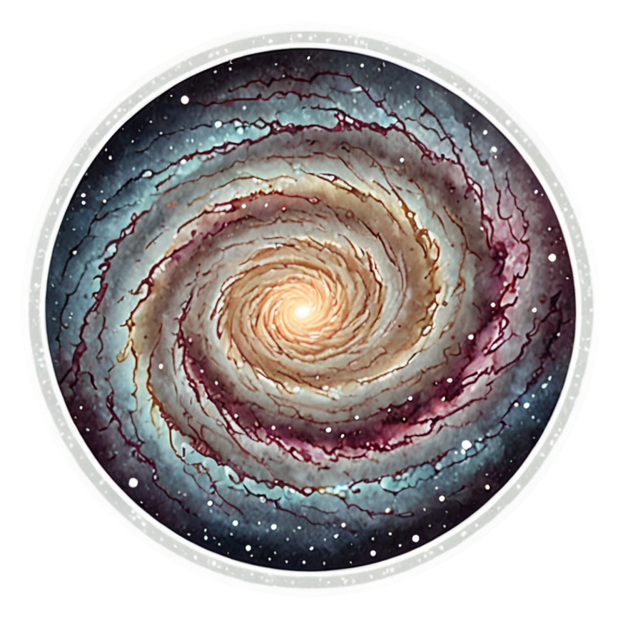 Galaxy Swirl (watercolor) — celestial stickers