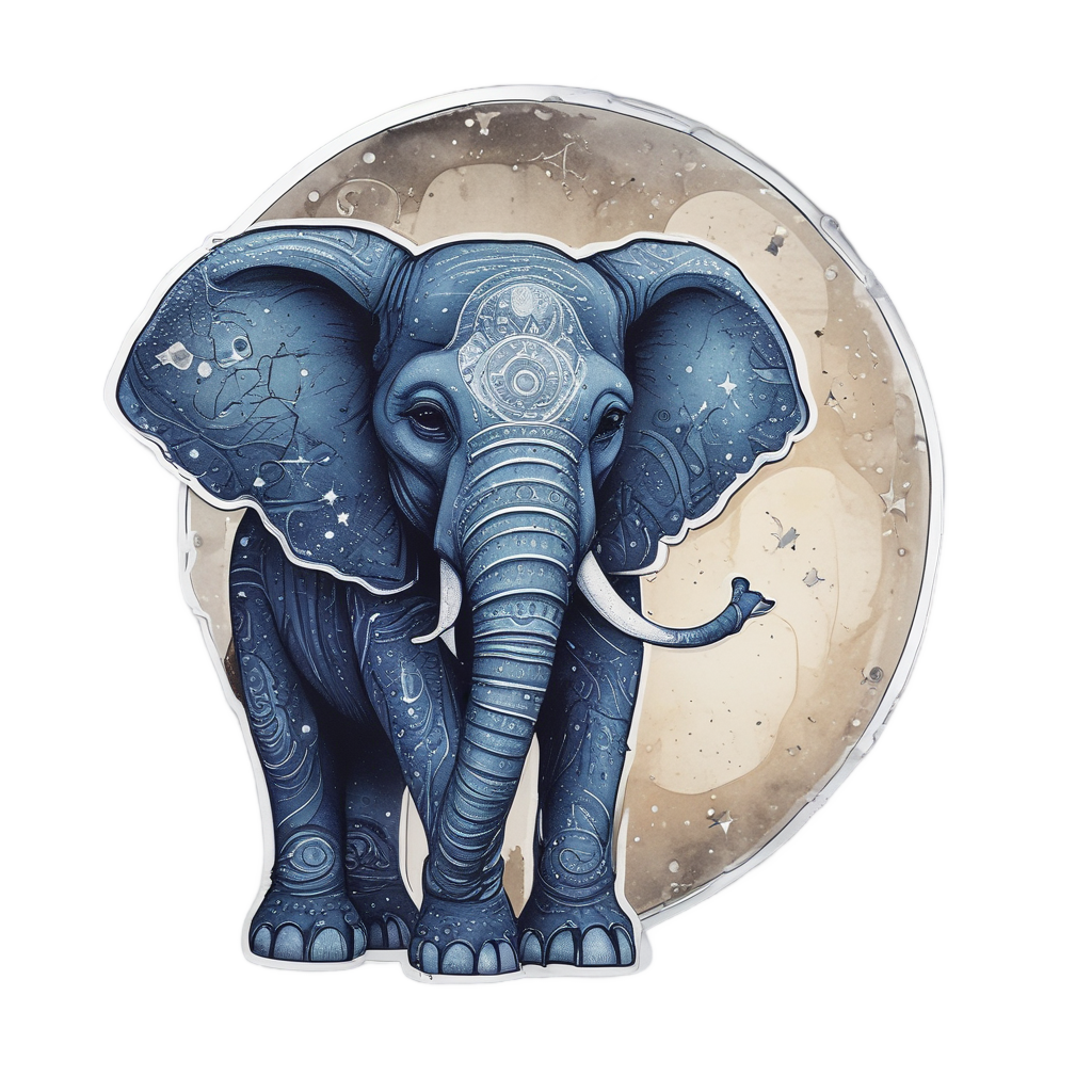 Celestial Guardian Elephant — celestial nursery stickers