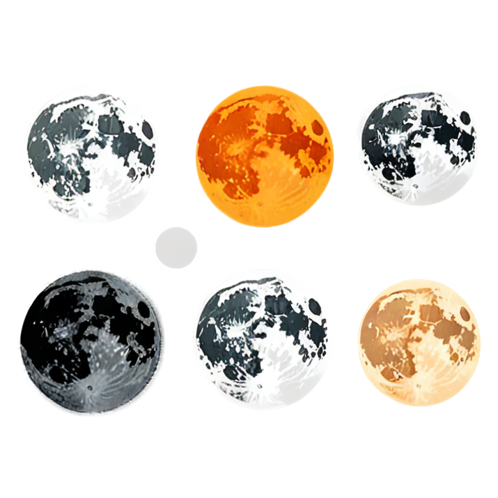 Moon Phases (papercut) — celestial stickers