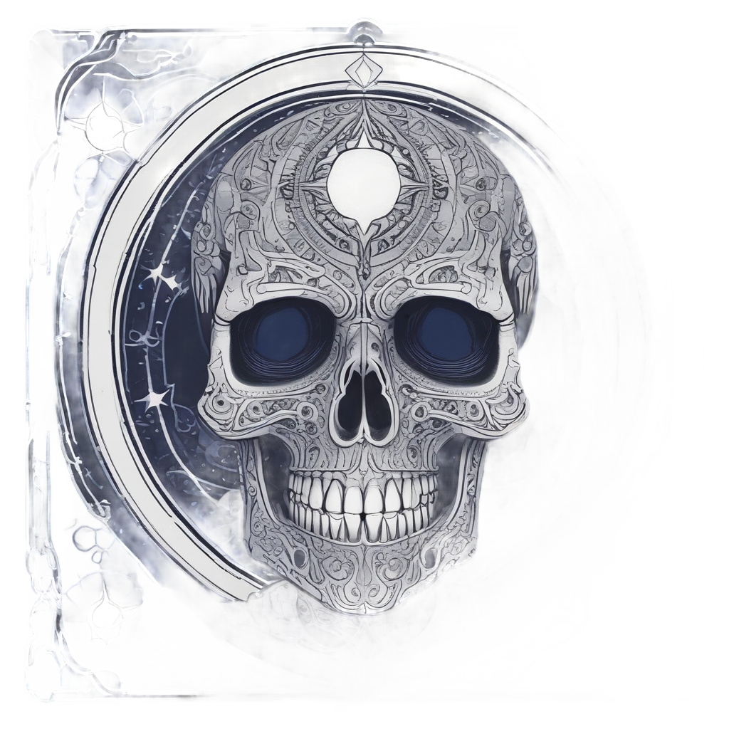 Celestial Moon Skull — moon stickers