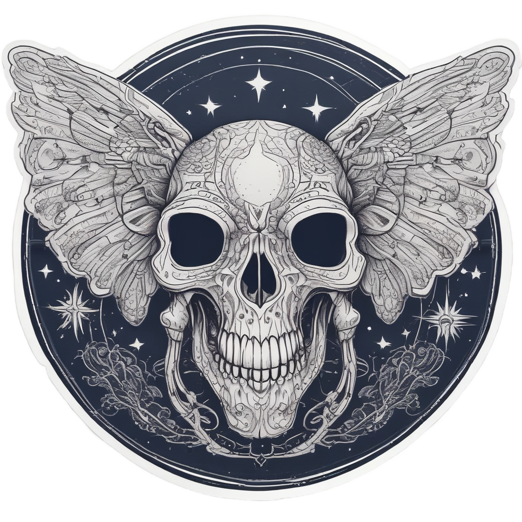 Celestial Moth Lunar Skull — moon stickers