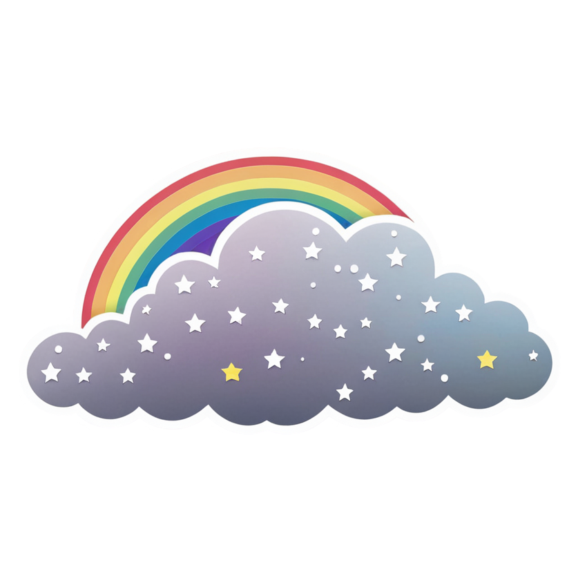 Night Cloud (holographic) — celestial stickers