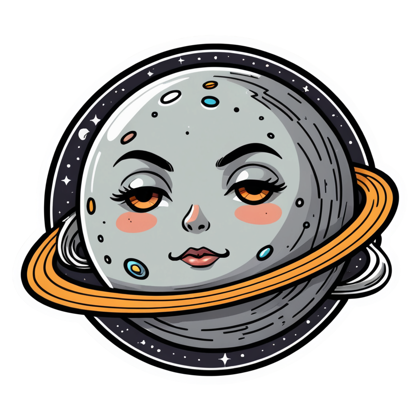 Sleepy Planet (tattoo) — celestial stickers