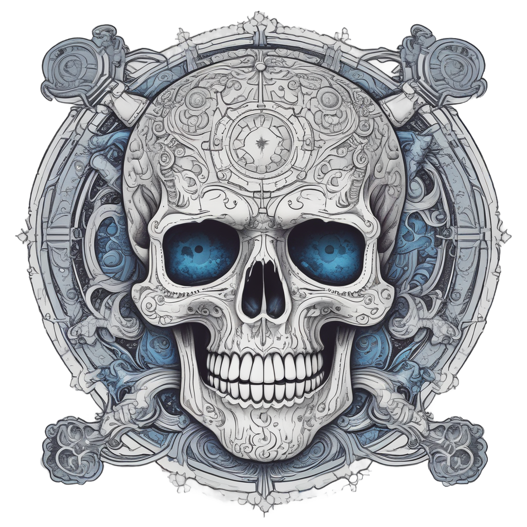 Celestial Poison Skull — moon stickers