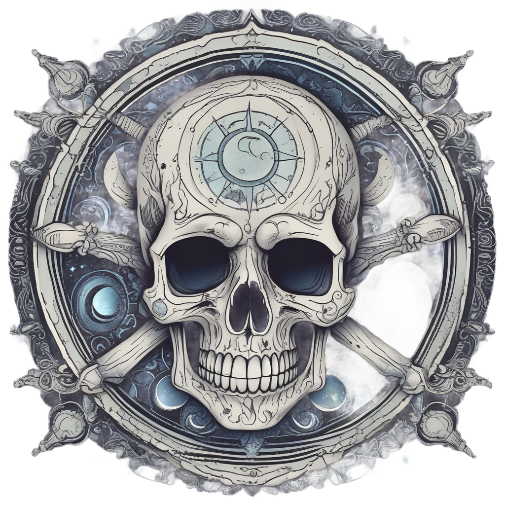 Celestial Poison Skull — moon stickers