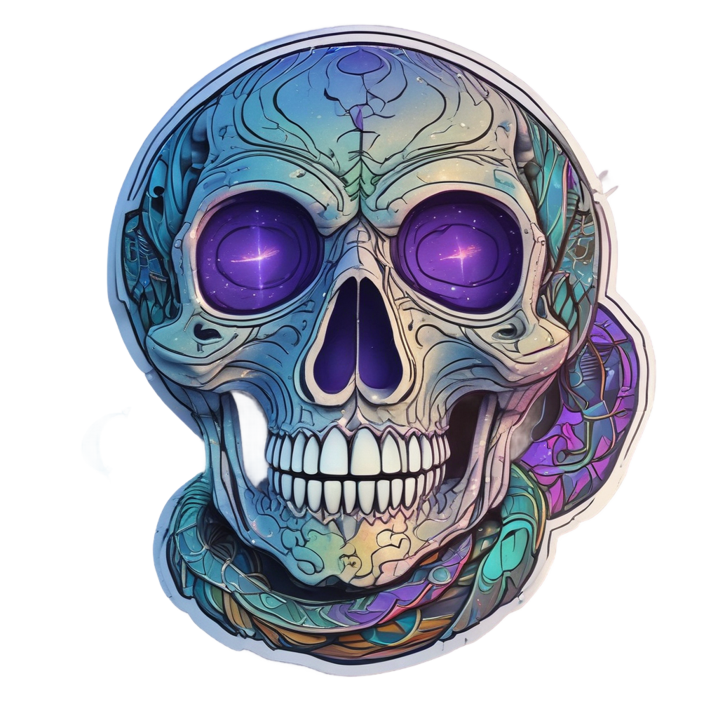 Celestial Serpent Dream — moon stickers
