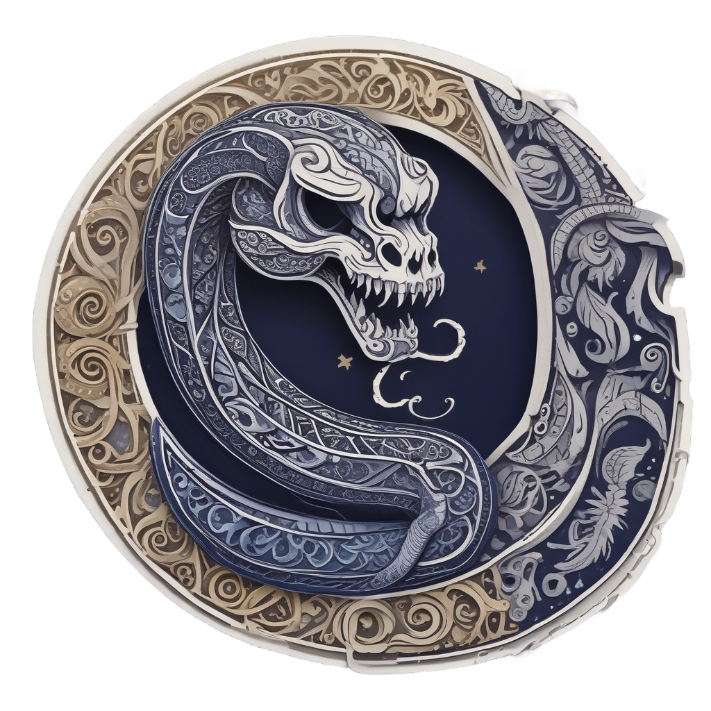 Celestial Serpent Moon — moon stickers