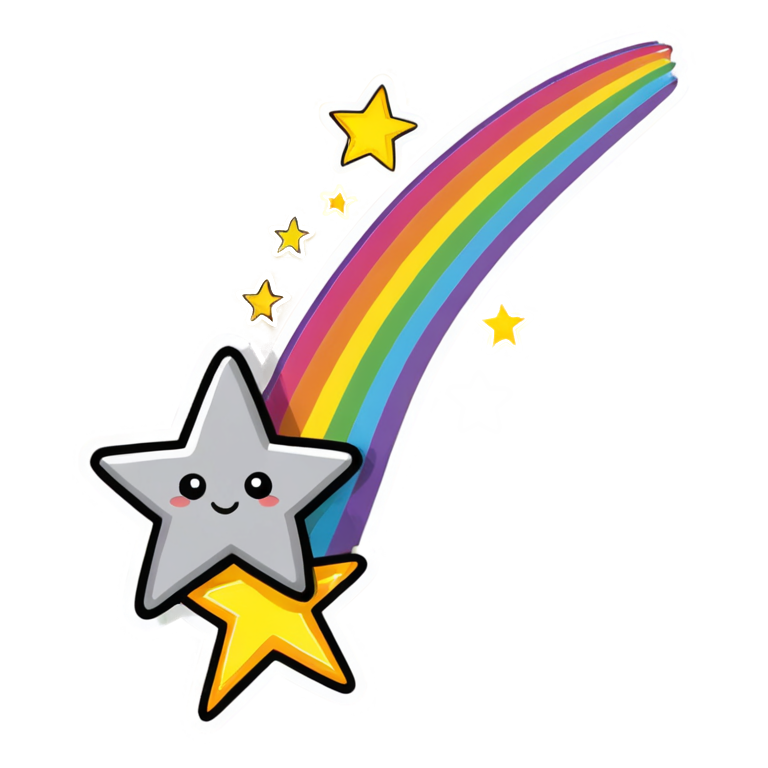 Shooting Star (holographic) — celestial stickers