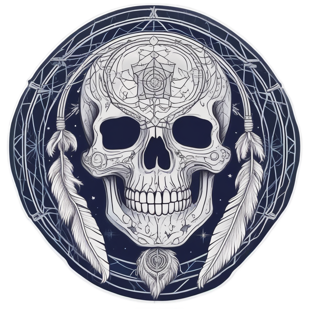 Celestial Skull Weaver — moon stickers