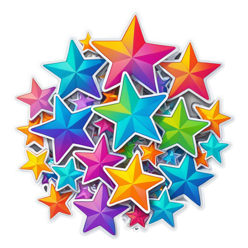 Star Cluster (holographic) — celestial stickers