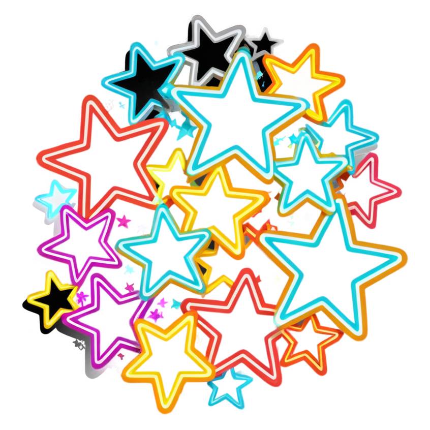 Star Cluster (neon) — celestial stickers