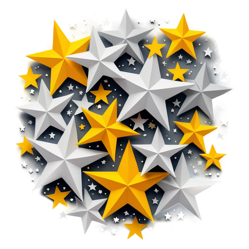 Star Cluster (papercut) — celestial stickers