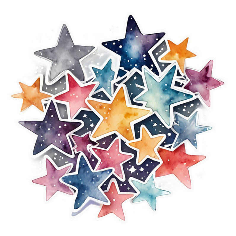 Star Cluster (watercolor) — celestial stickers