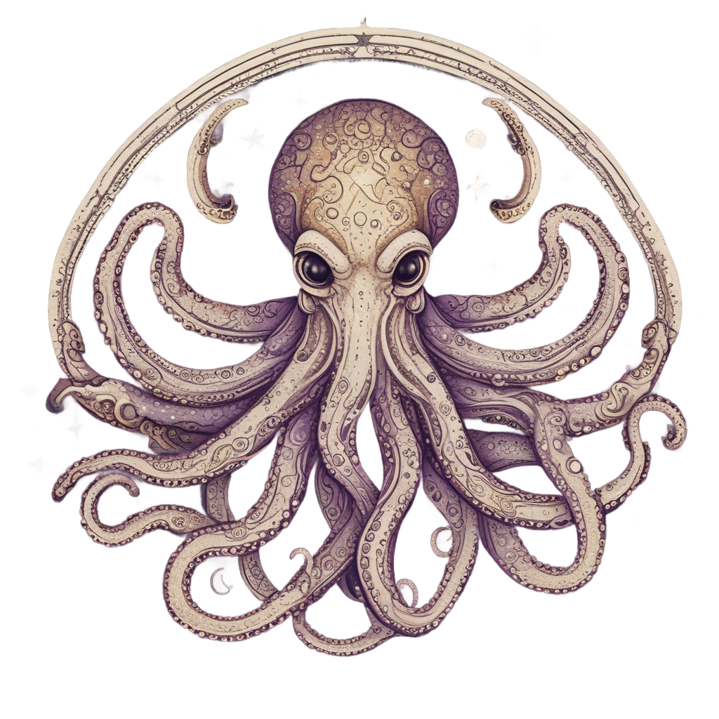 Celestial Star Octopus — galaxy stickers