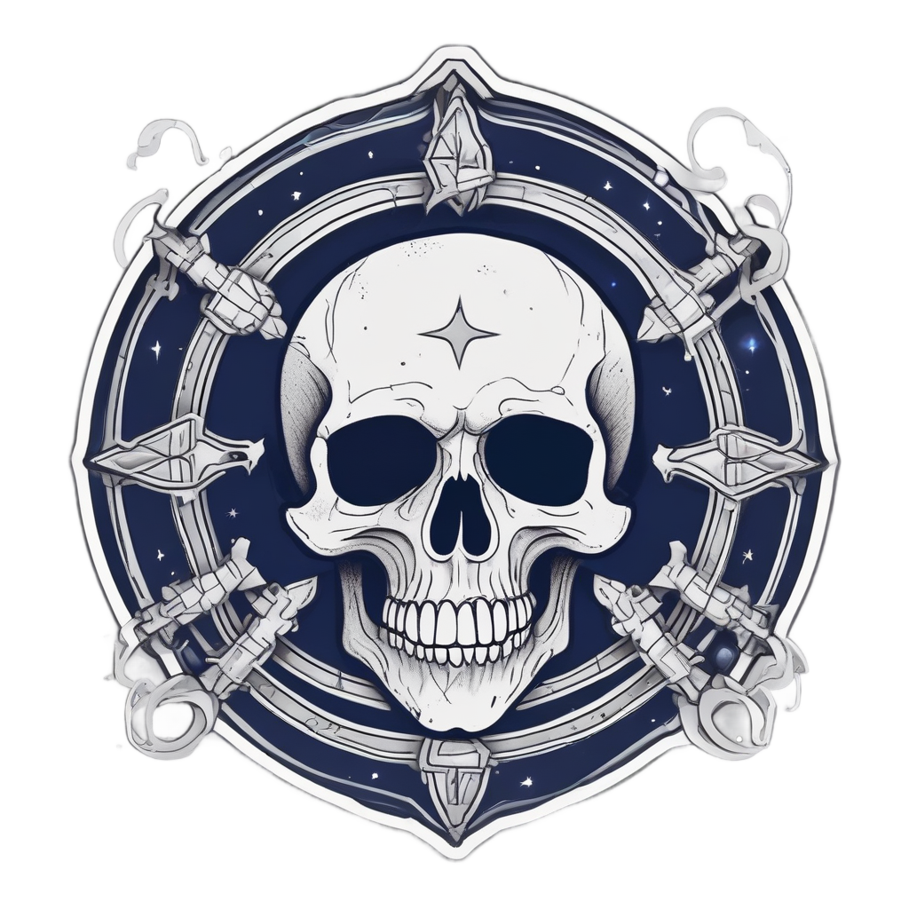Celestial Star Skull — moon stickers