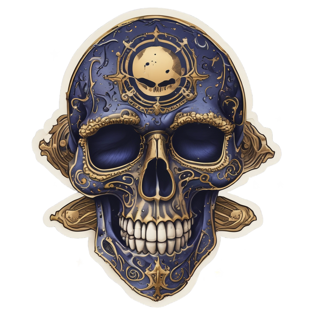 Celestial Stargazer Skull — moon stickers