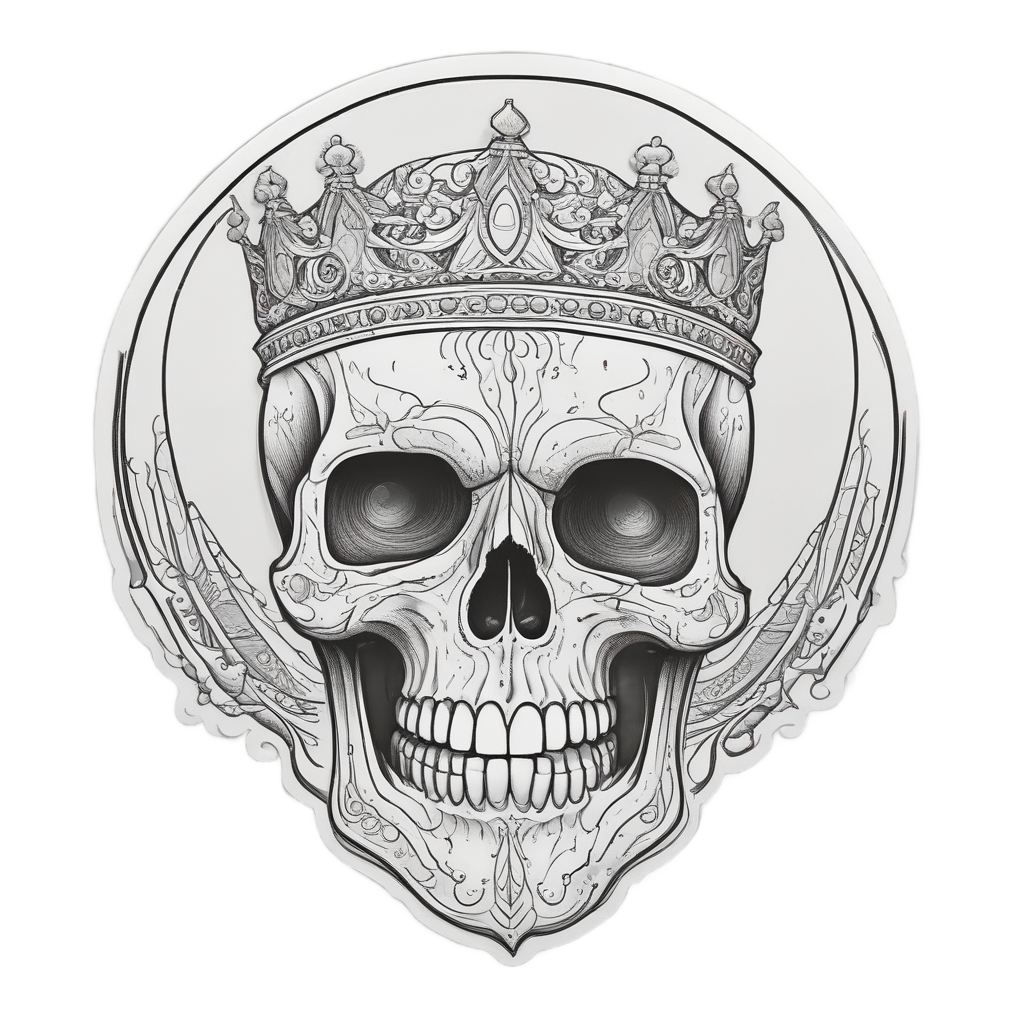 Celestial Weeping Skull — moon stickers