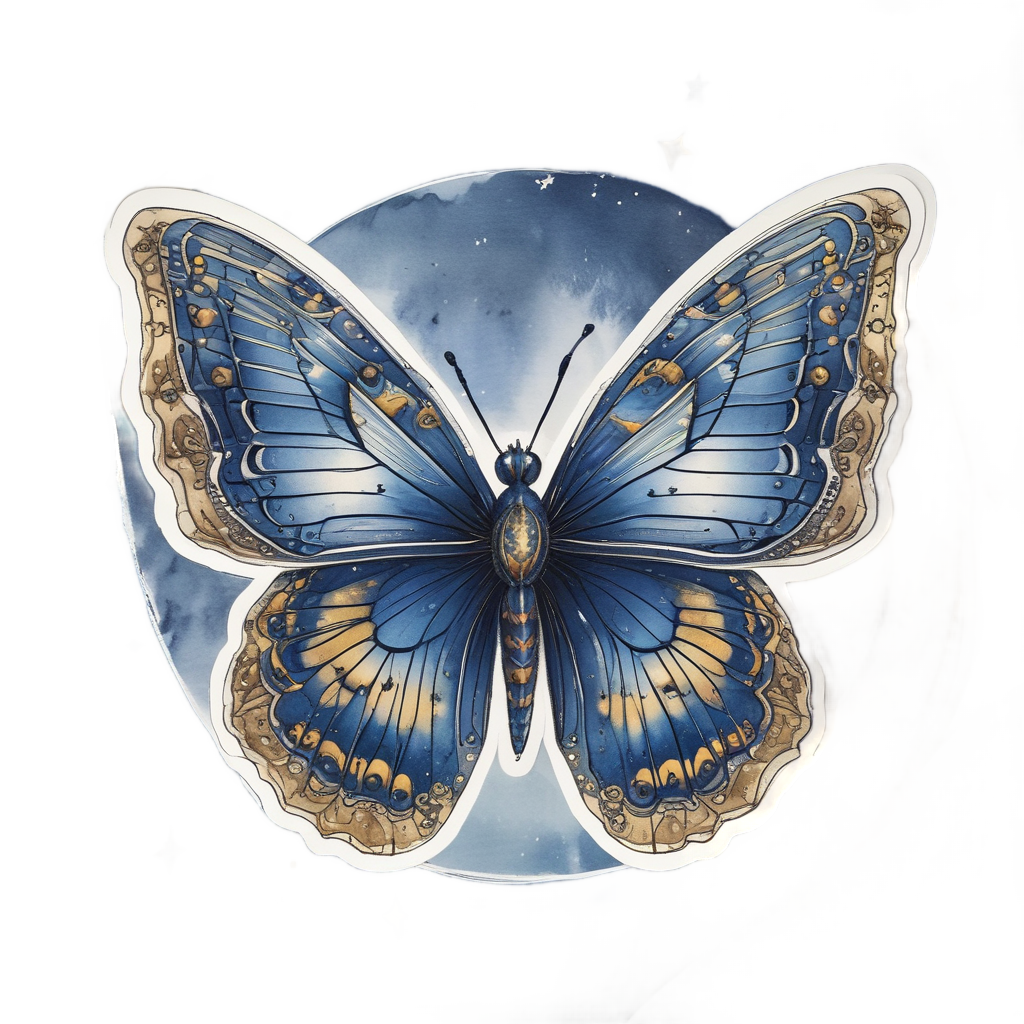 Celestial Winged Dreamer — moon stickers
