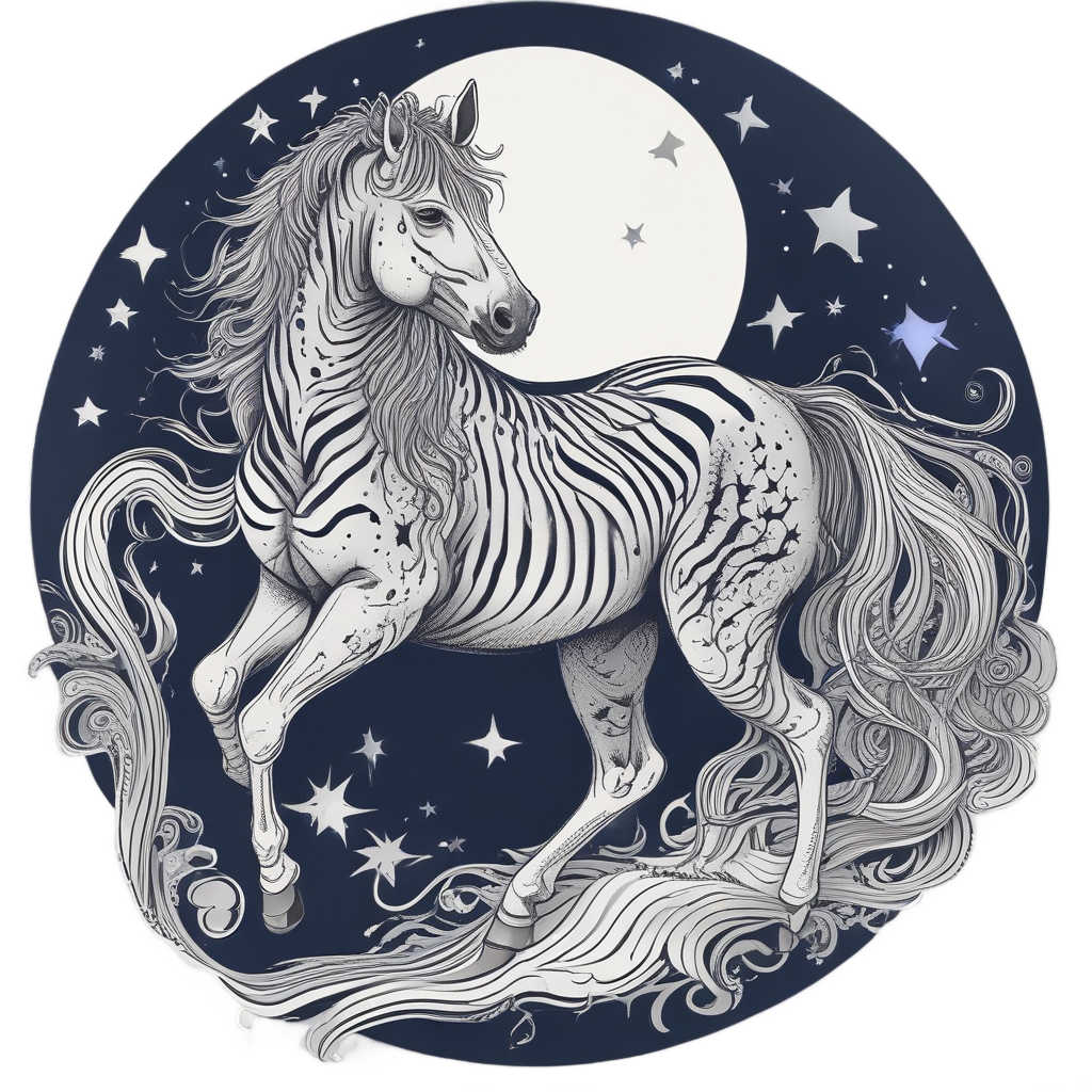 Celestial Zebra Mare — celestial nursery stickers