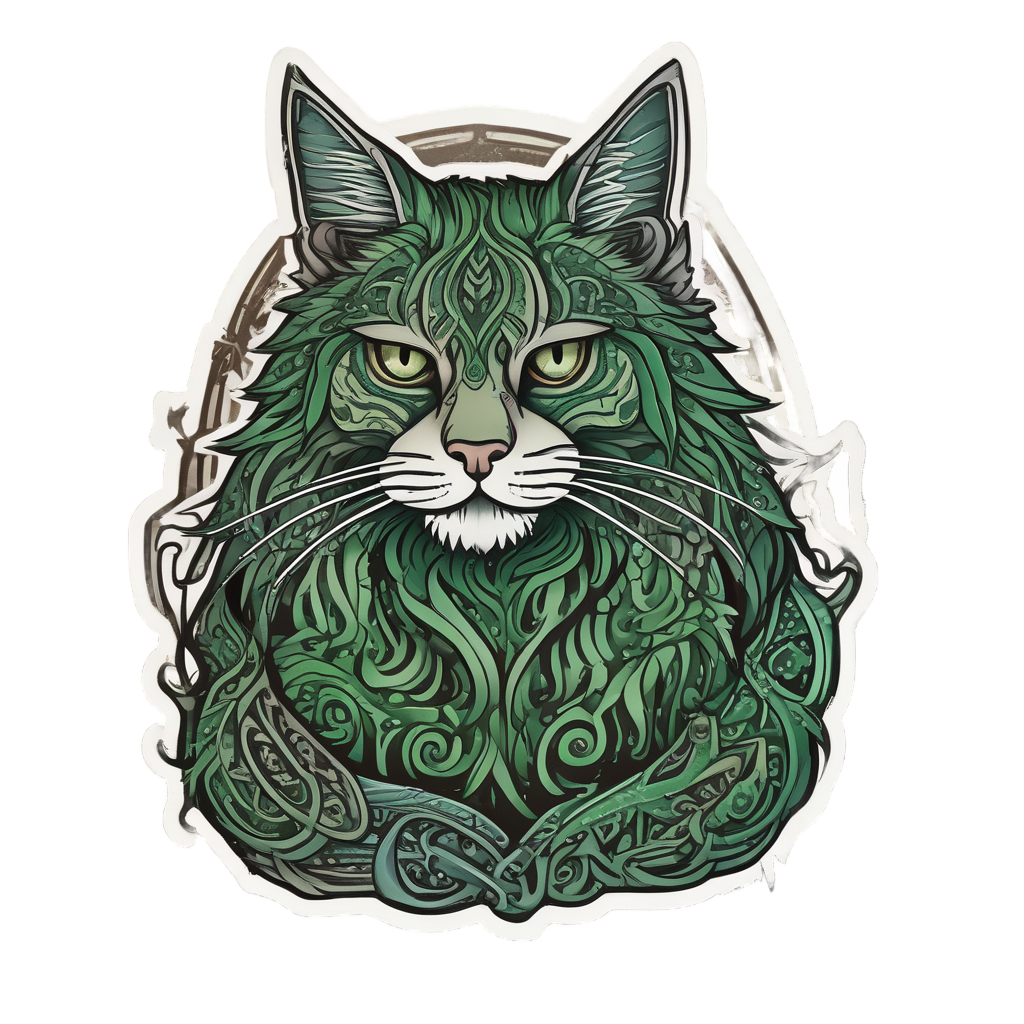 Celtic Coon with Knot — cats stickers