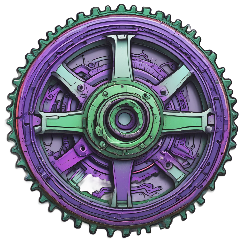 Chain and Sprocket Glow — motorcycles stickers