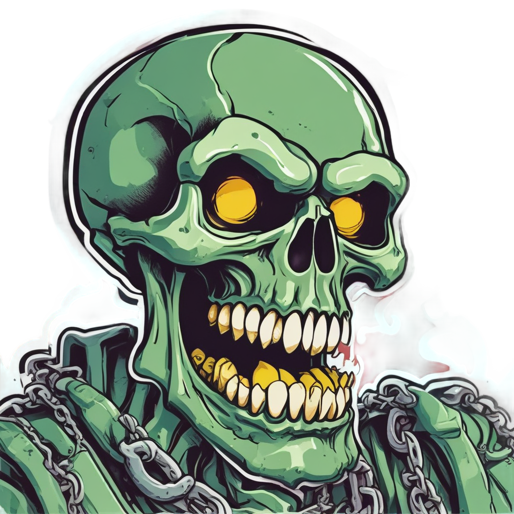 Chained Laughing Skull — funny & humor stickers