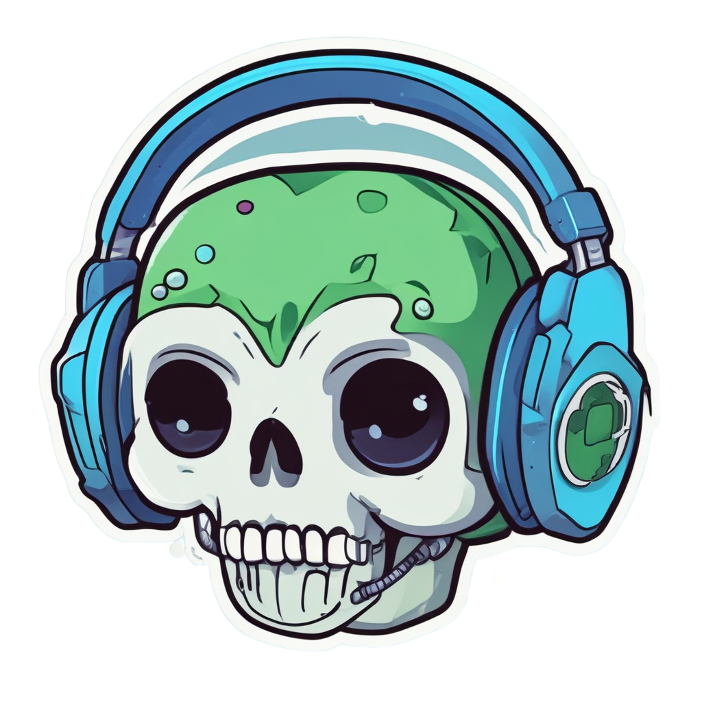 Chained Skull Gamer — gamer stickers