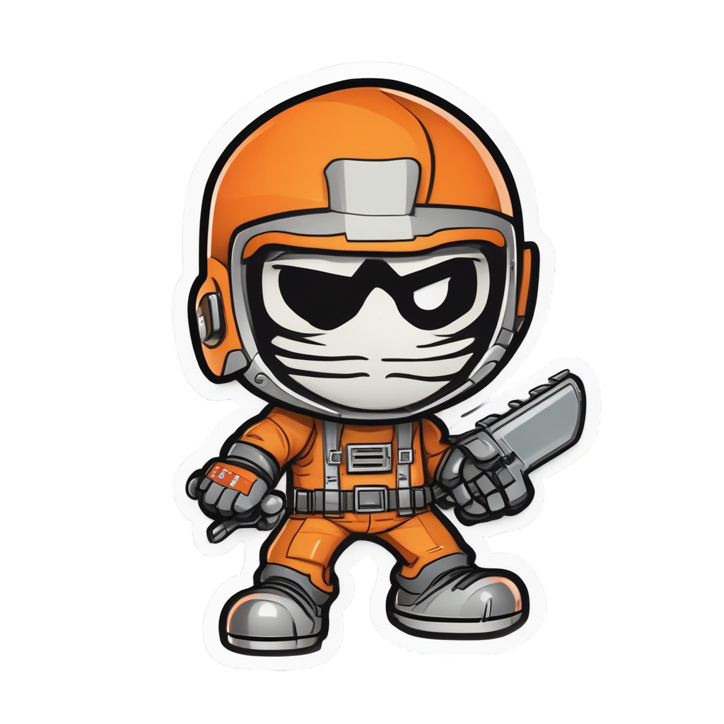 Chainsaw Cutie — slasher vibe stickers