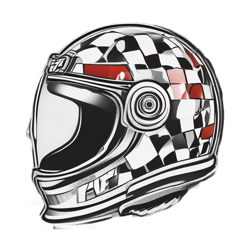 Checkerboard Helmet — motorcycles stickers