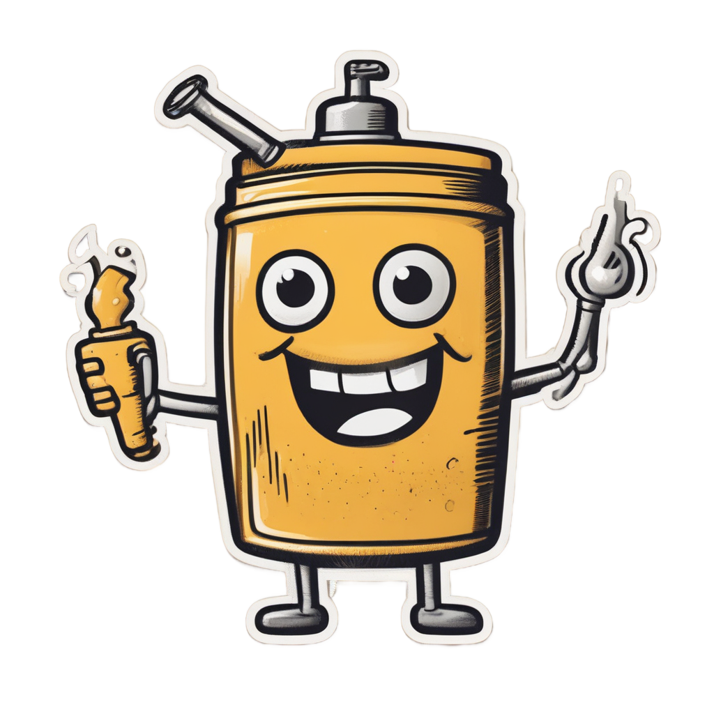 Cheerful Oil Can Dancer — garage stickers