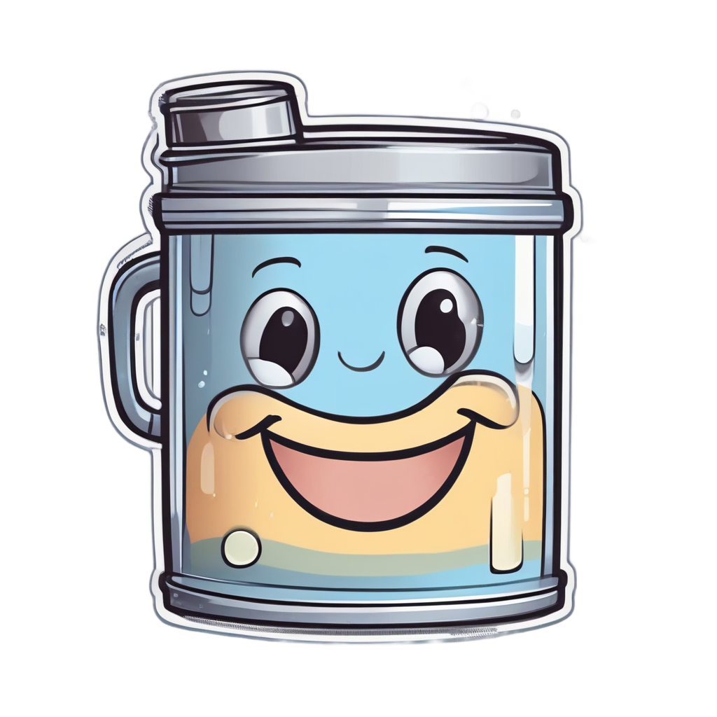 Cheerful Oil Can — garage stickers