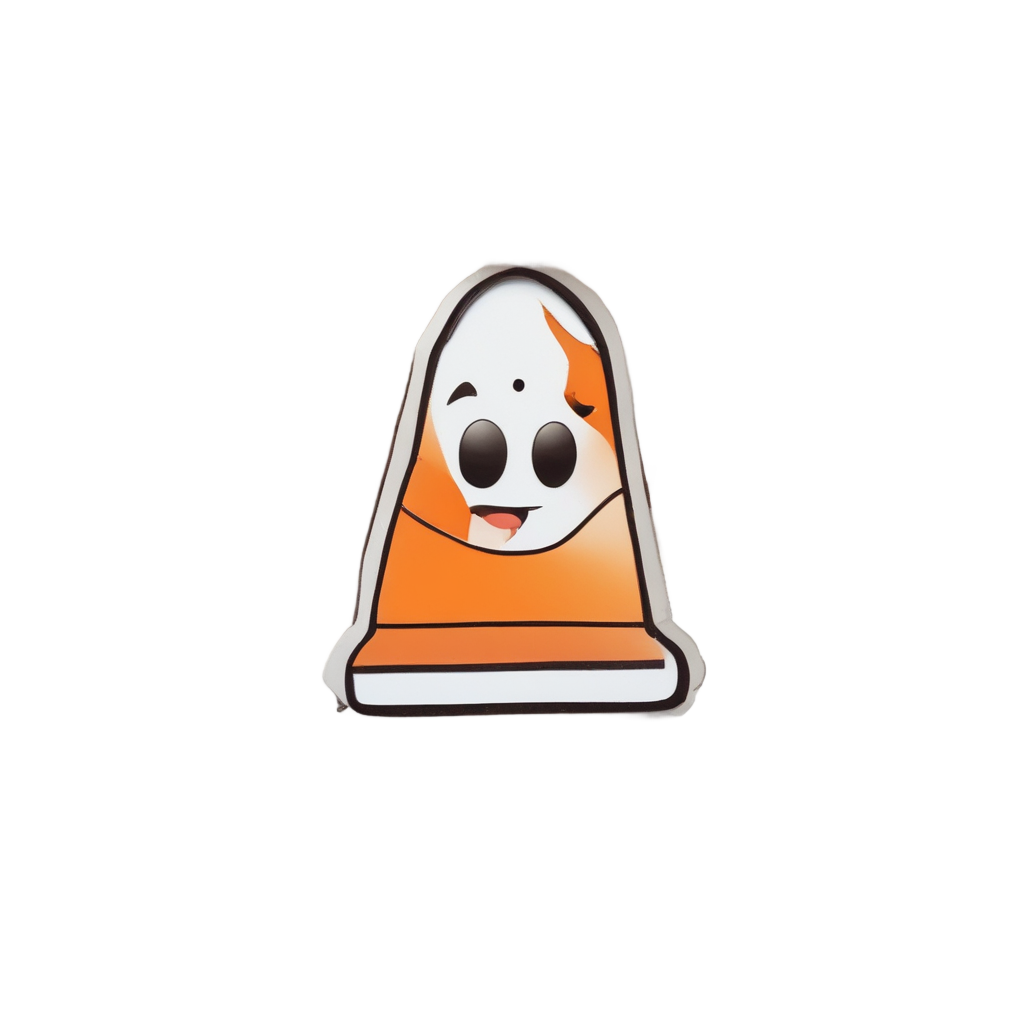 Cheerful Road Cone — open road stickers