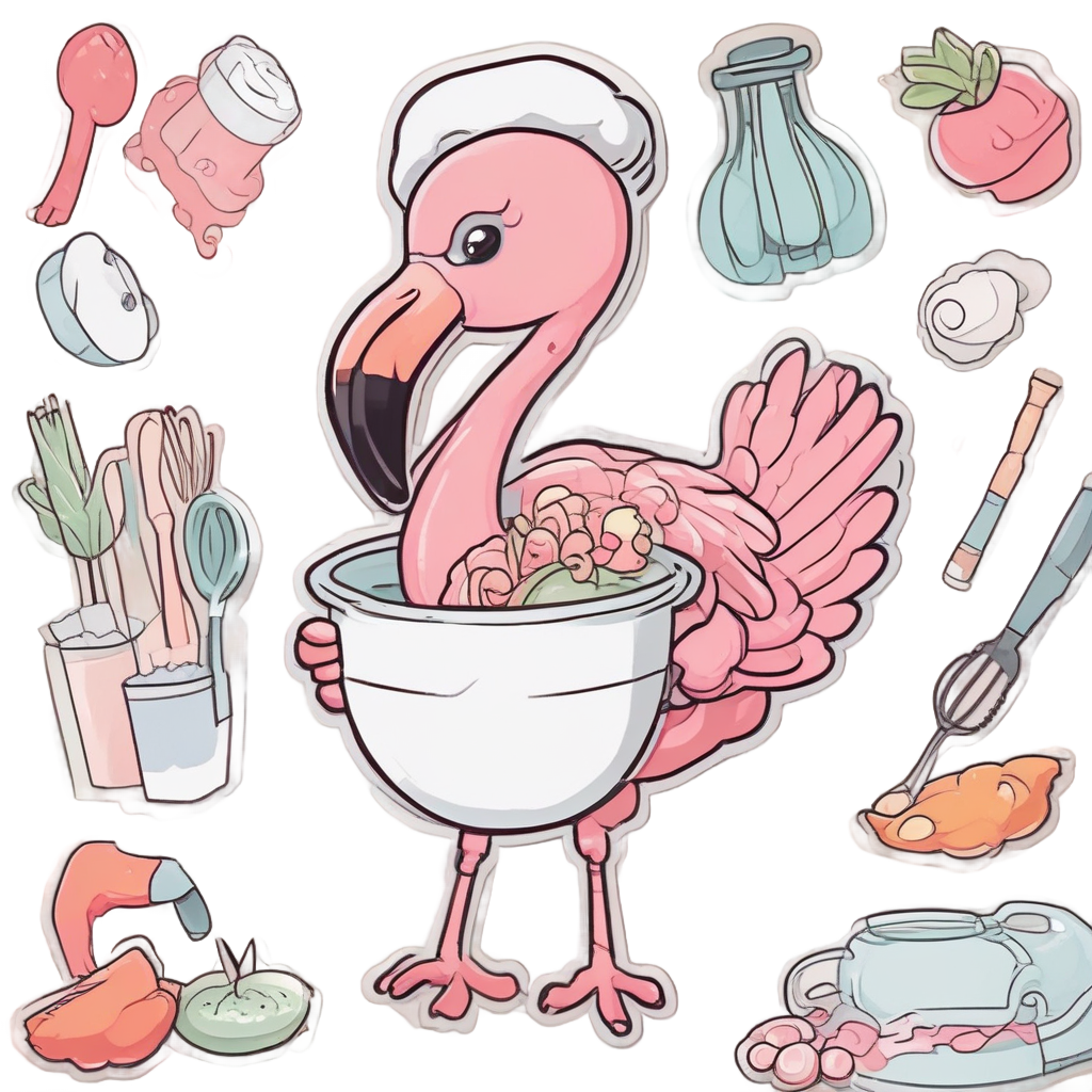 Chef Flamingo with Chef Hat — birds stickers