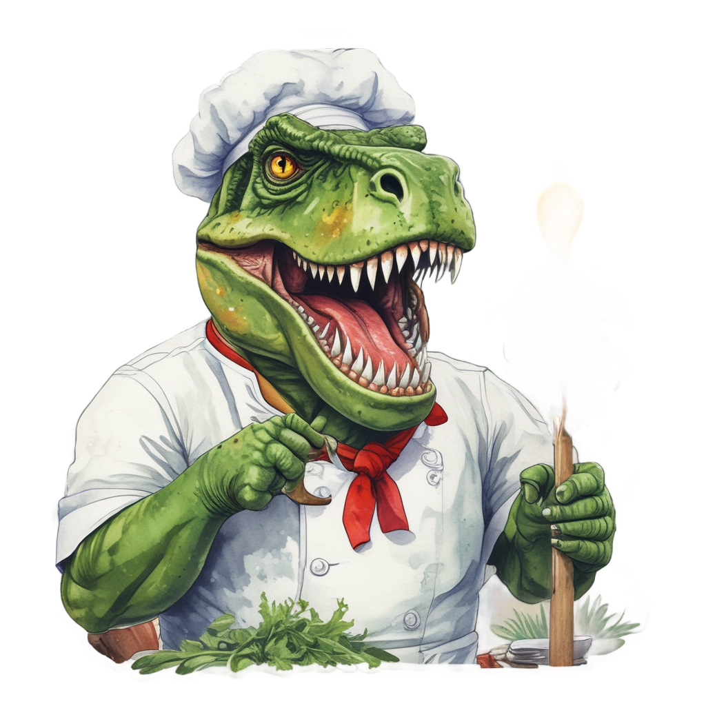 Chef T-Rex — dinosaurs stickers